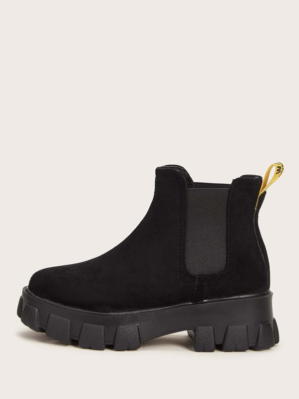 

Chunky Sole Chelsea Boots, Black