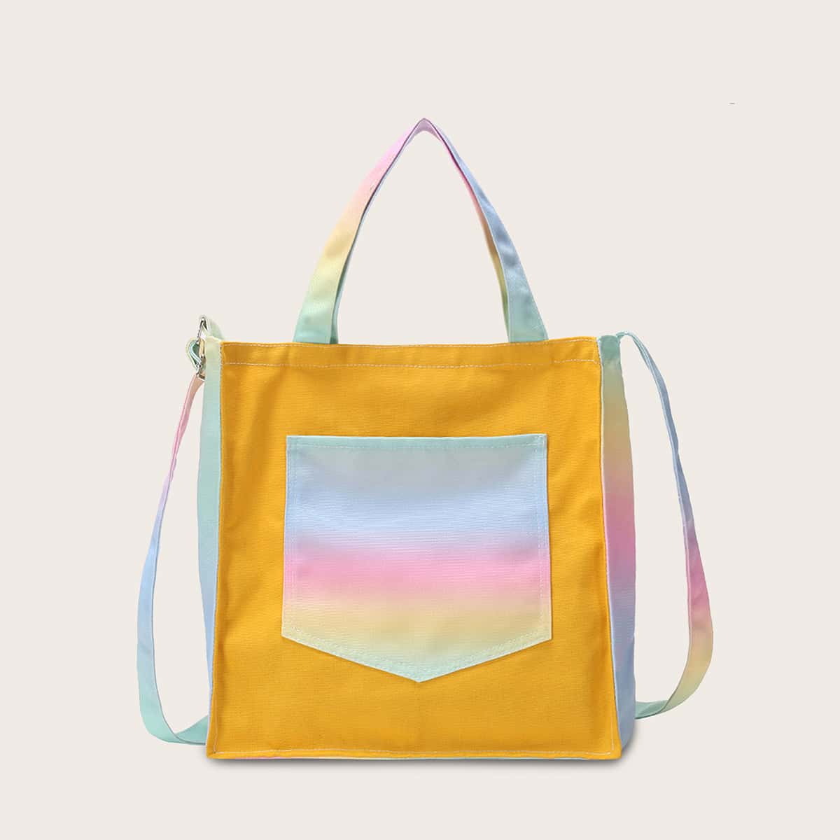 

Gradient Detail Canvas Tote Bag, Yellow
