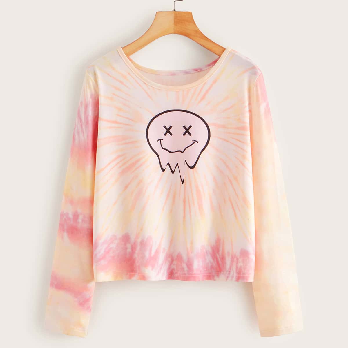 

Graphic Tie Dye Round Neck Tee, Multicolor
