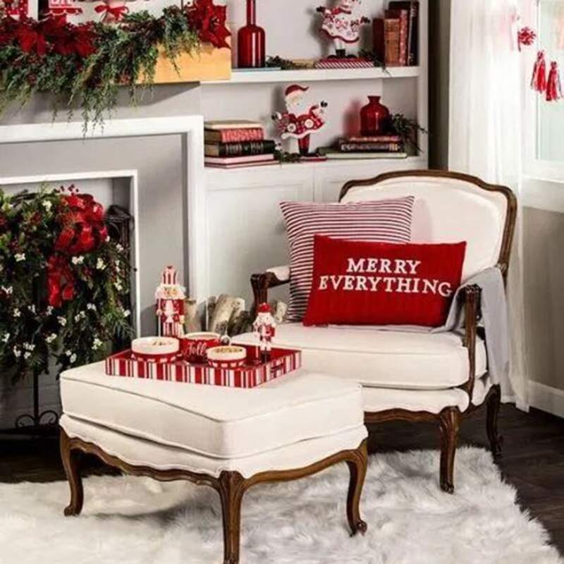 

1pc Simple Pattern Cushion Cover Without Filler, Red