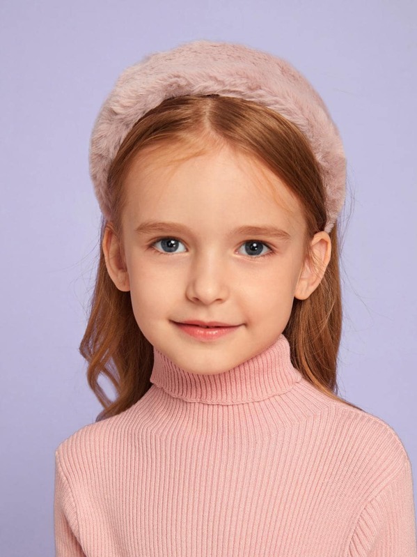 

Girls Fluffy Headband, Pink