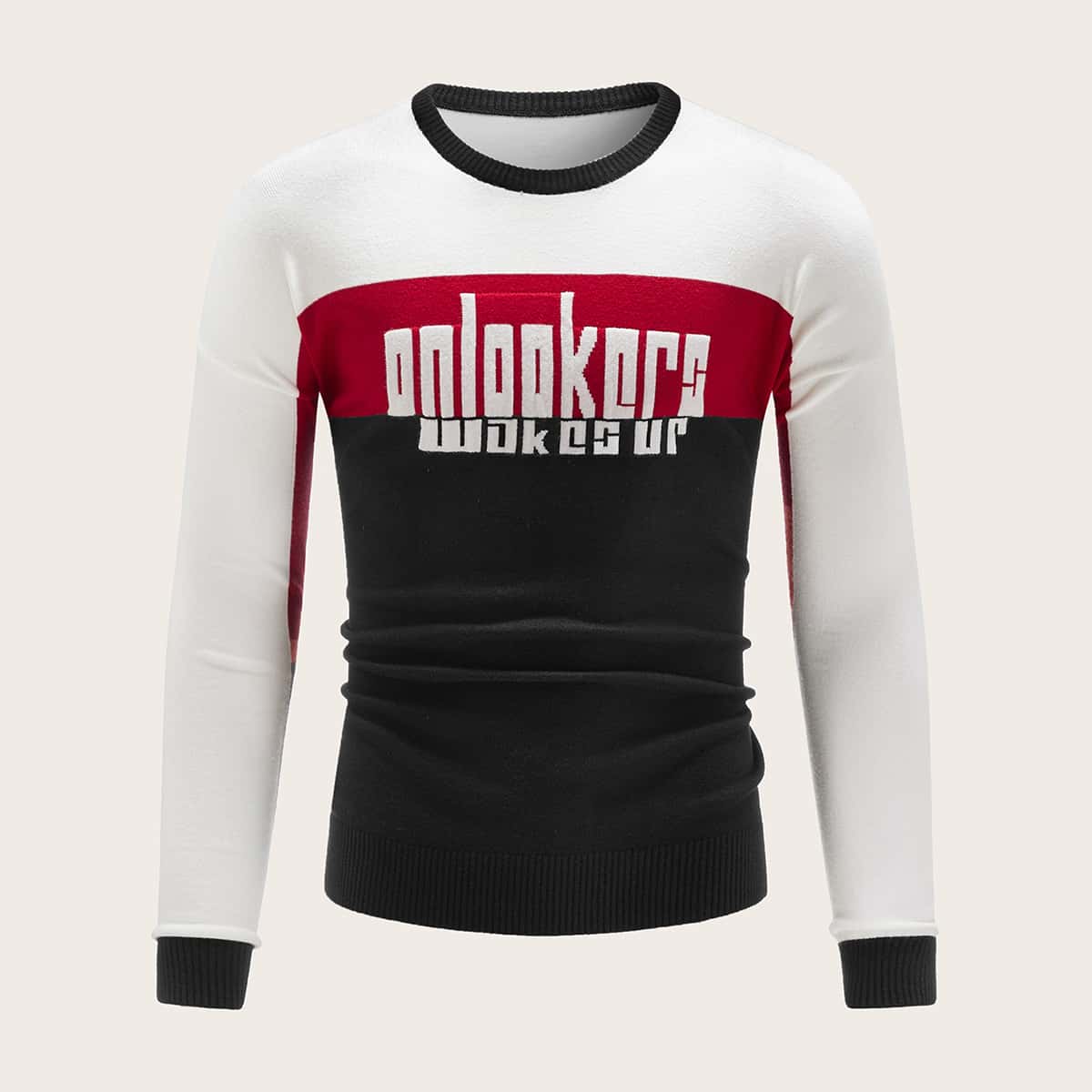

Guys Cut And Sew Letter Graphic Jumper, Multicolor