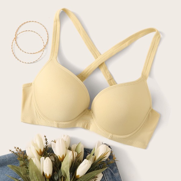 

Criss Cross Underwire Bra, Nude