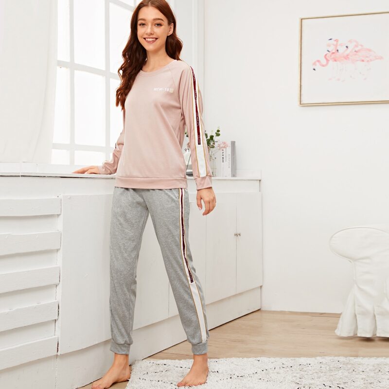 

Letter Tape PJ Set, Multicolor
