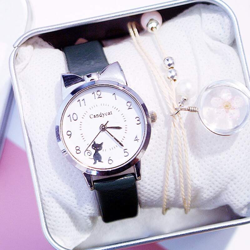 

1pc Bow Decor Watch & 1pc Bracelet