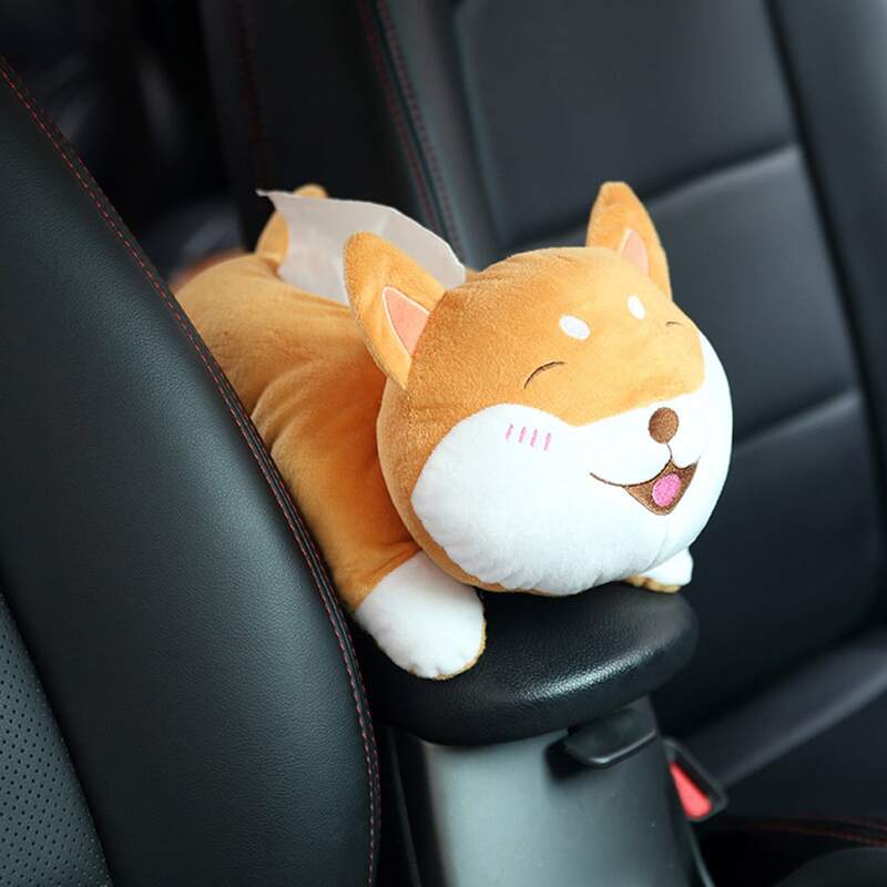 

Plush Shiba Inu Design Tissue Storage Bag, Yellow