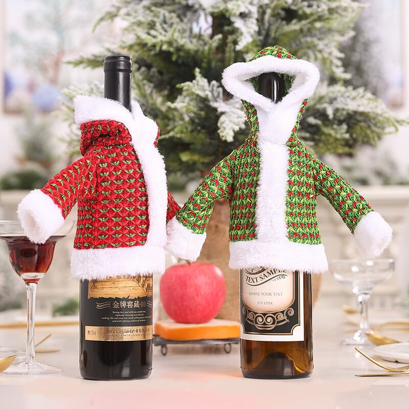 

1pc Cloth Design Wine Bottle Cover, Multicolor