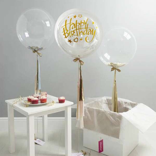 

1pc Happy Birthday Sticker Balloon, Multicolor