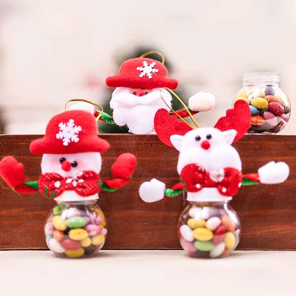 

1pc Christmas Candy Jay Ornament, Red
