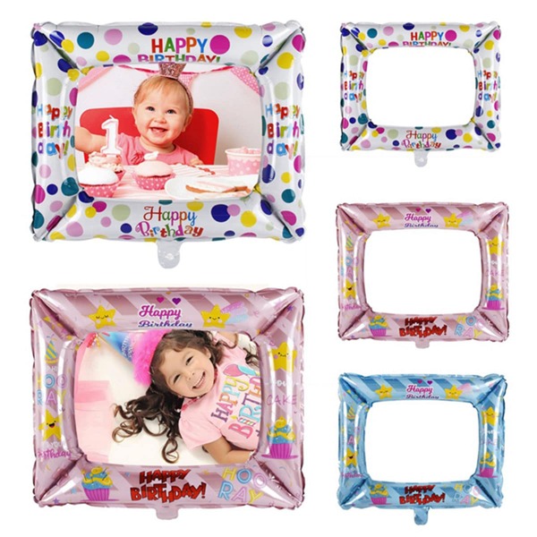 

1pc Aluminum Foil Photo Frame Decoration, Multicolor