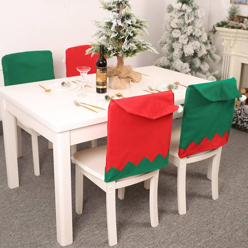 

1pc Christmas Decorative Chair Back Cover, Multicolor