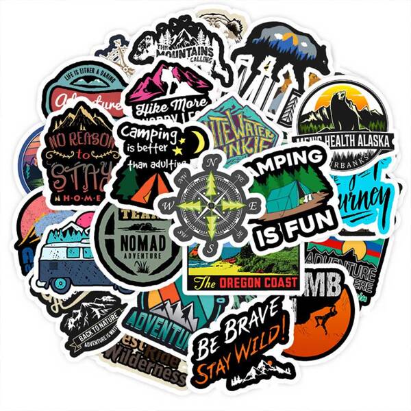 

50pcs Cartoon Graffiti Pattern Sticker