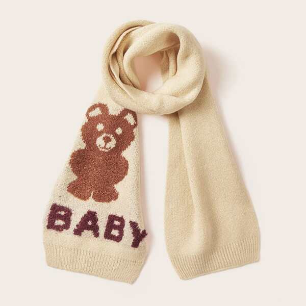 

Toddler Girls Letter Pattern Scarf, Multicolor