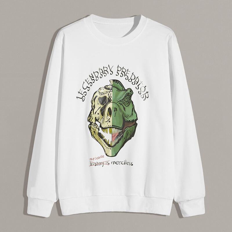 

Guys Letter Graphic Sweatshirt, White