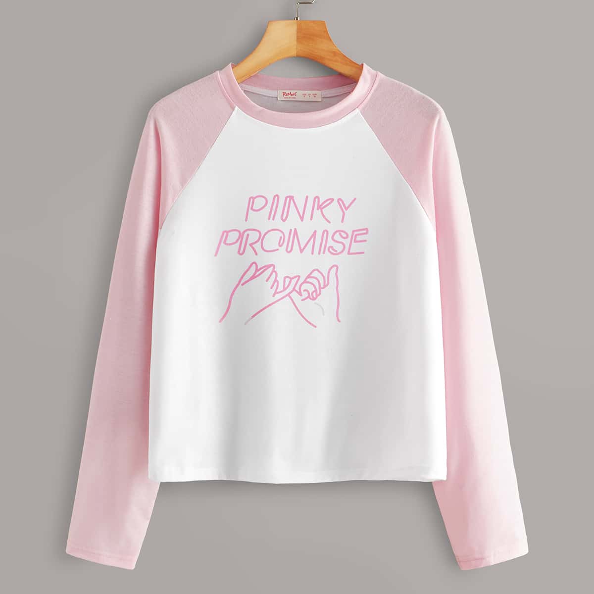 

Gesture & Letter Graphic Baseball tee, Multicolor