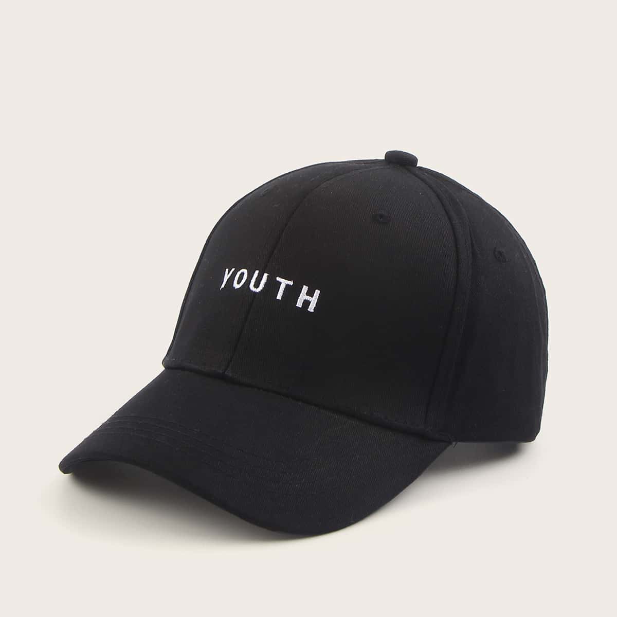 

Guys Letter Embroidery Baseball Cap, Black