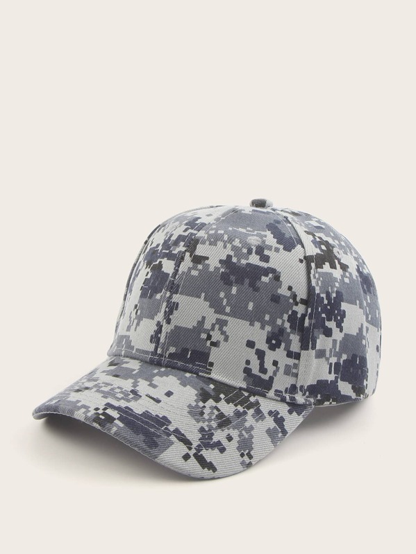

Men Mosaic Pattern Baseball Cap, Multicolor