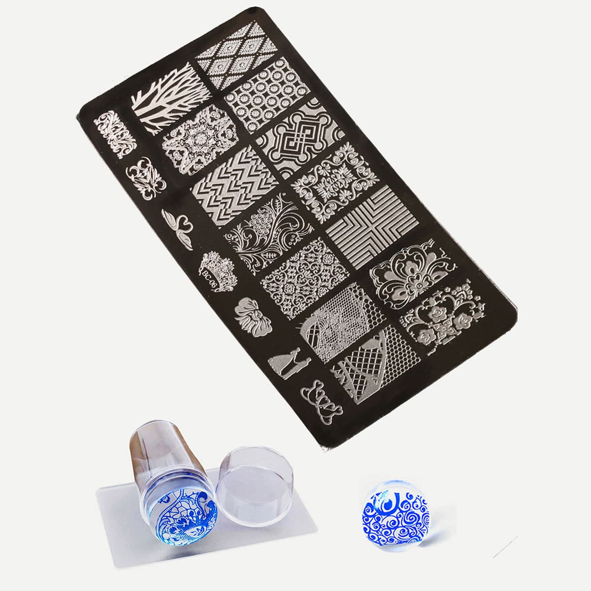 

3pcs Nail Art Printing Steel Plate, Silver