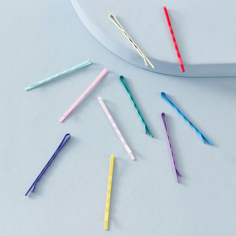 

10pcs Solid Bobby Pin, Multicolor