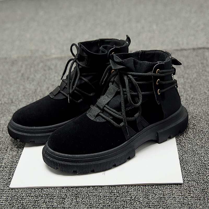 

Guys Lace-up Front Ankle Boots, Black