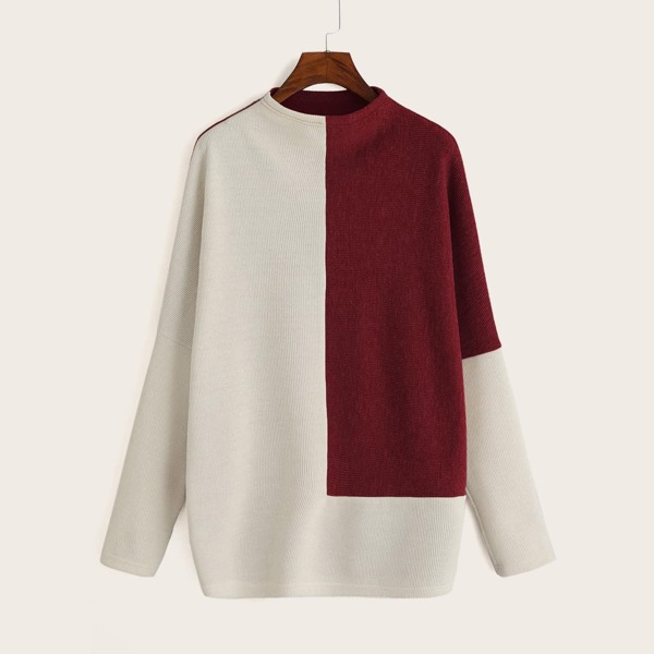 

Two Tone Longline Sweater, Multicolor