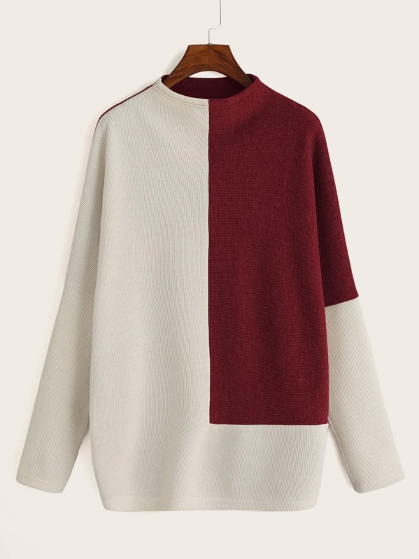

Two Tone Longline Sweater, Multicolor