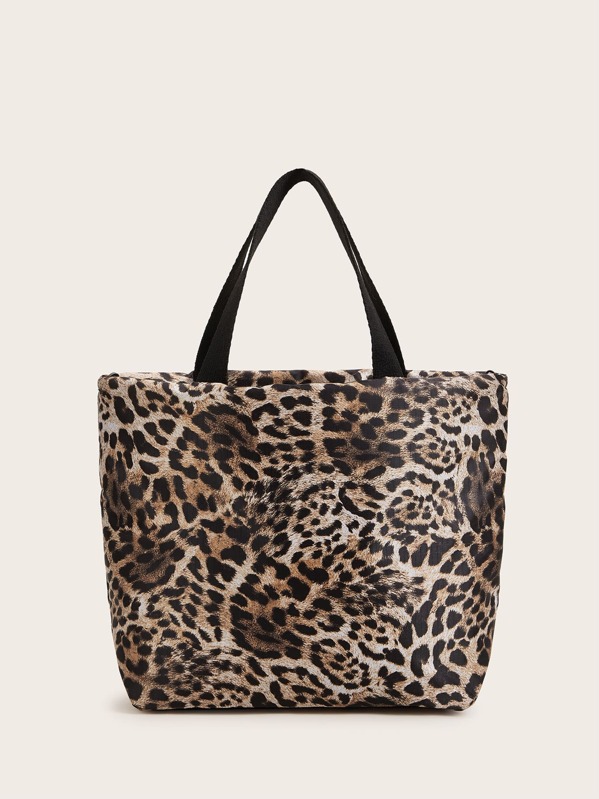

Leopard Pattern Tote Bag, Multicolor
