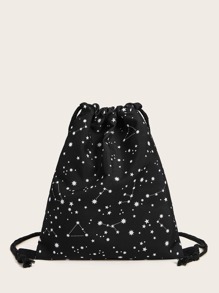 Star Graphic Drawstring Backpack