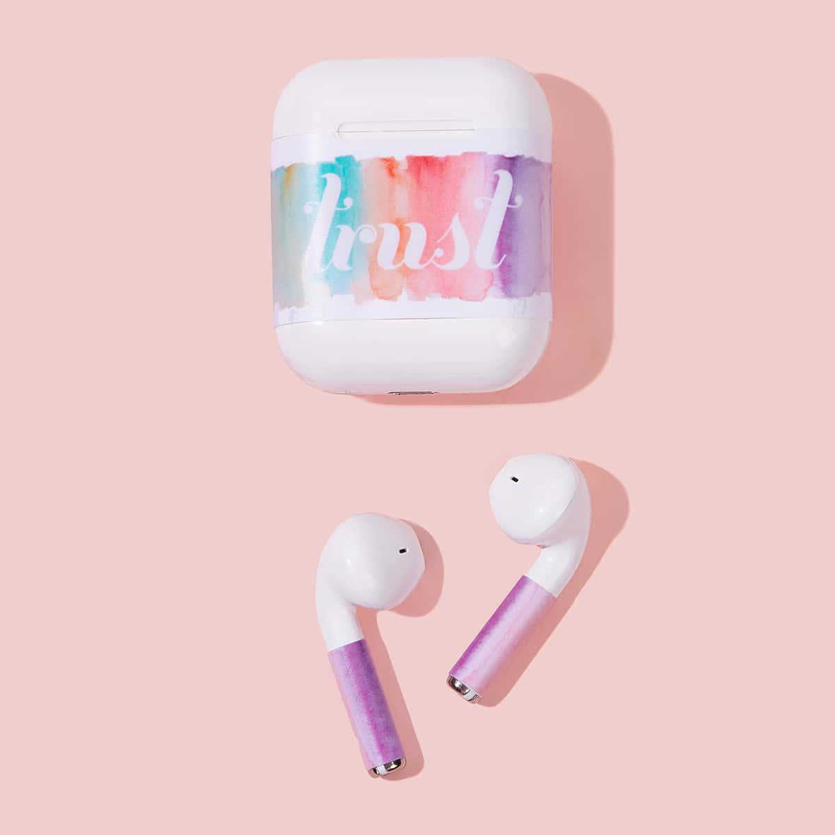 

Letter Graphic Airpods Box Protective Sticker