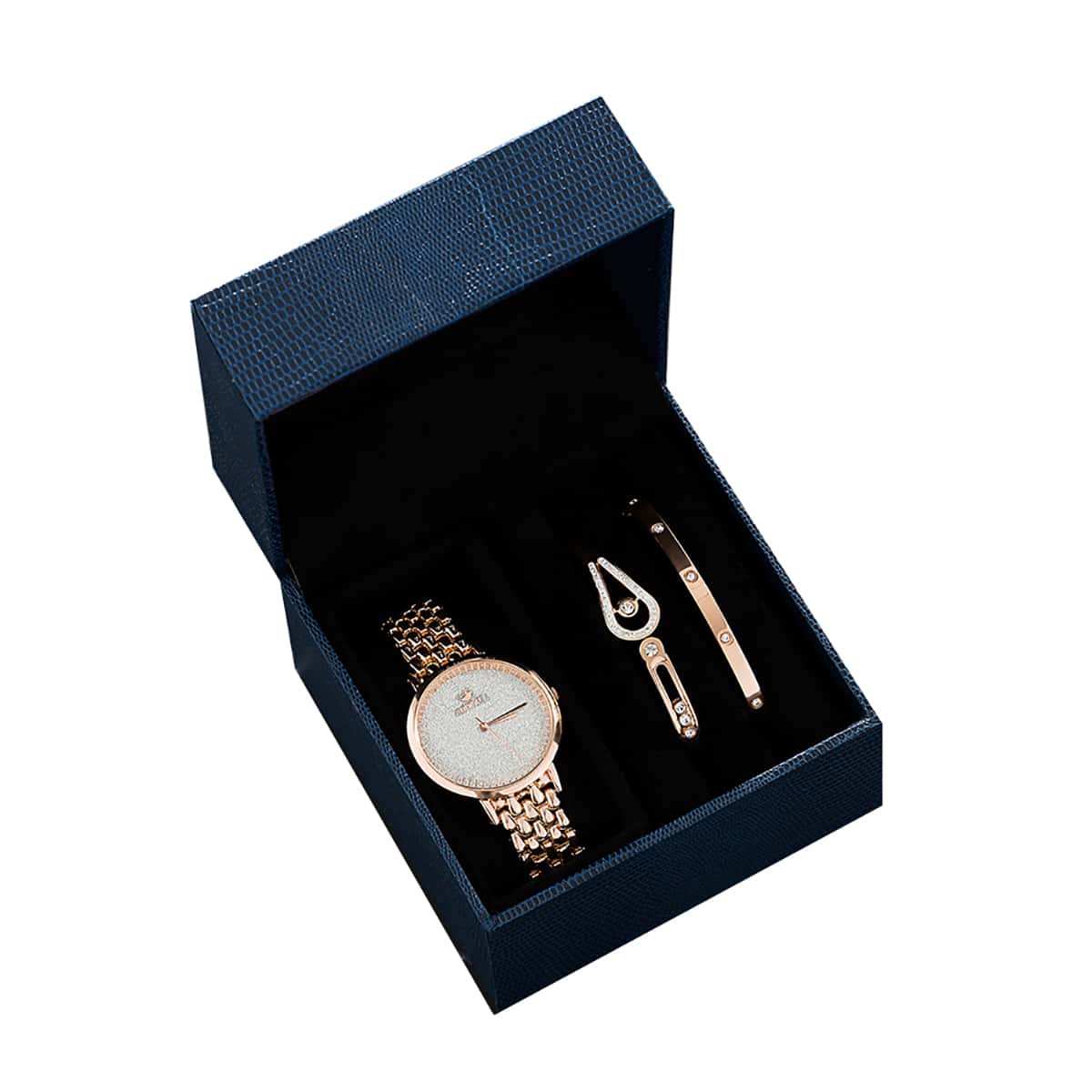 

1pc Glitter Dial Watch & 2pcs Bracelet