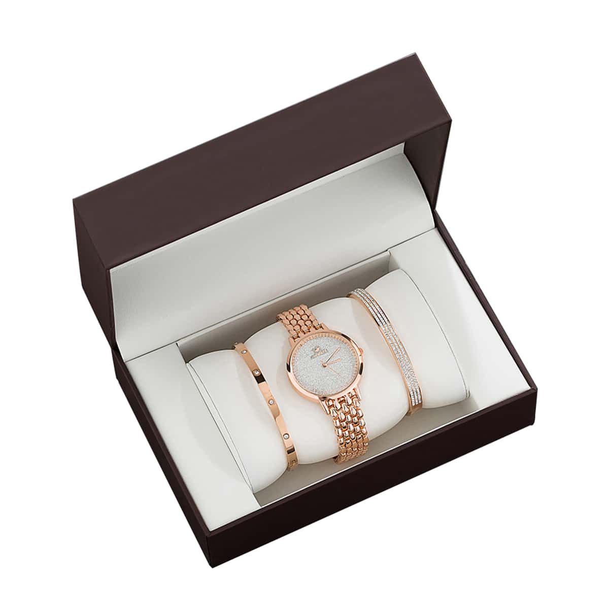 

1pc Glitter Dial Watch & 2pcs Bracelet