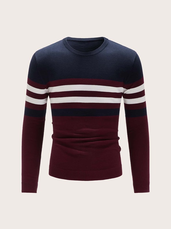 

Men Color-block Stripe Jumper, Multicolor