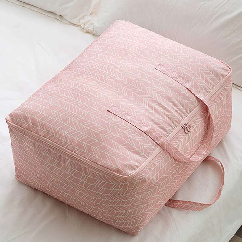 

1pc Random Simple Pattern Quilt Storage Bag, Multicolor