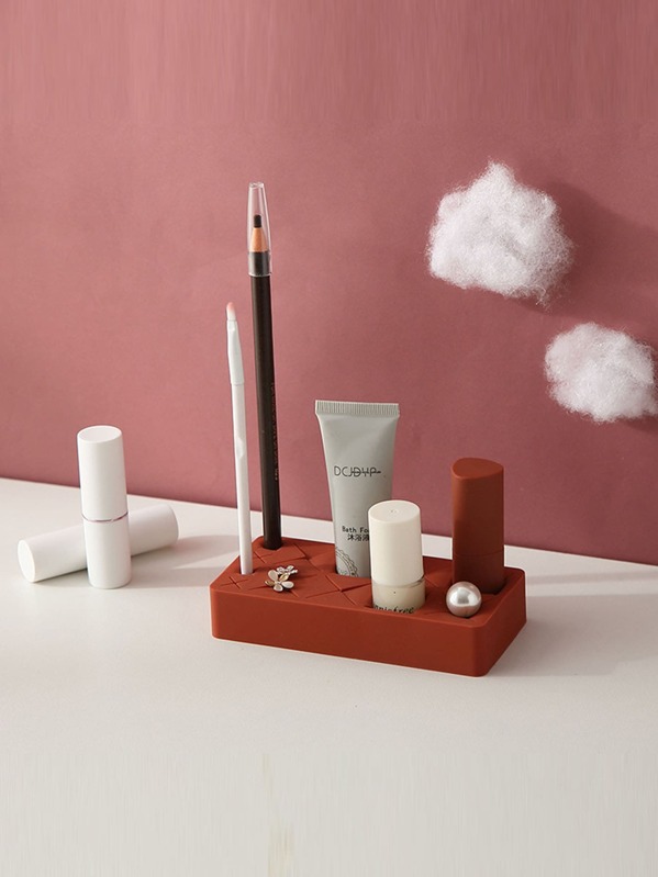 

1pc Silicone Lipstick Storage Rack, Red