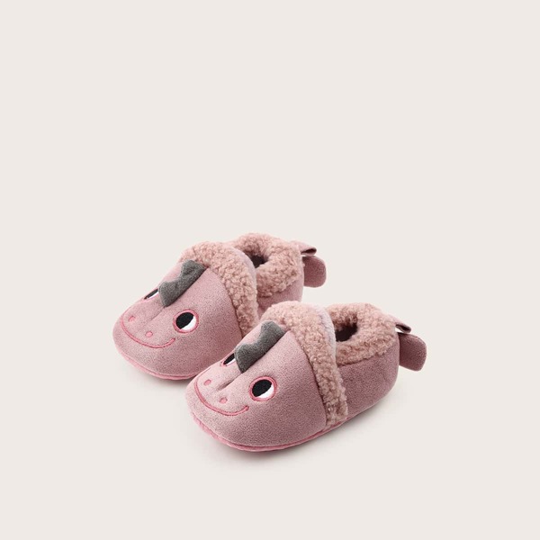 

Baby Girl Cartoon Design Fluffy Flats, Pink