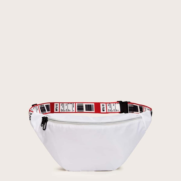 

Zip Front Fanny Pack, White