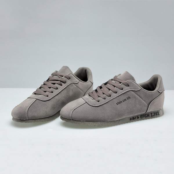 

Men Lace-up Suede Sneakers, Grey