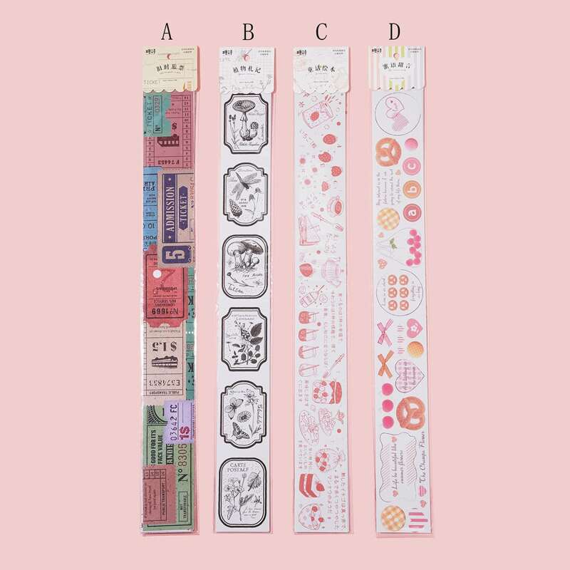 

3pcs Vintage Floral & Figure Print Sticker
