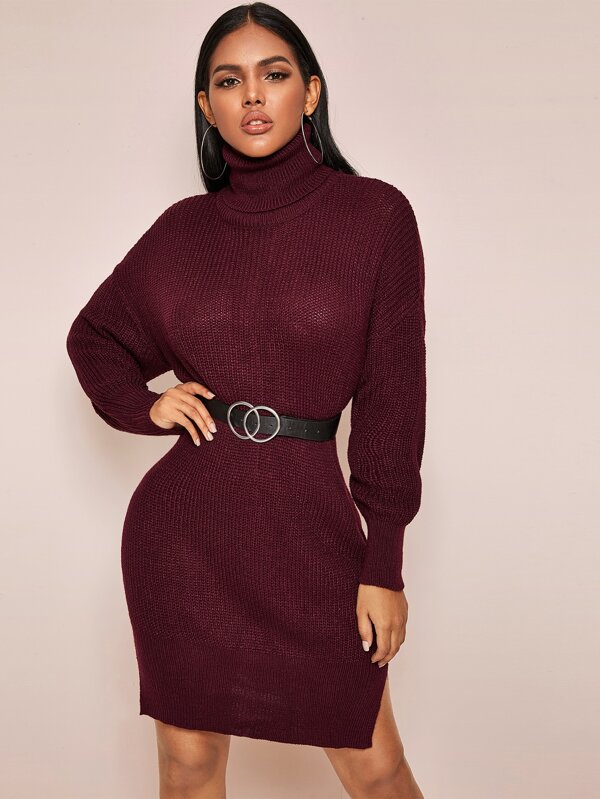 sweater dress high neck