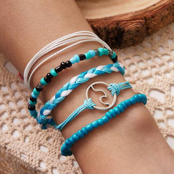 

5pcs Seed Bead Bracelet, Multicolor