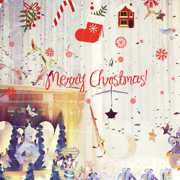 

Christmas Print Wall Sticker, Multicolor