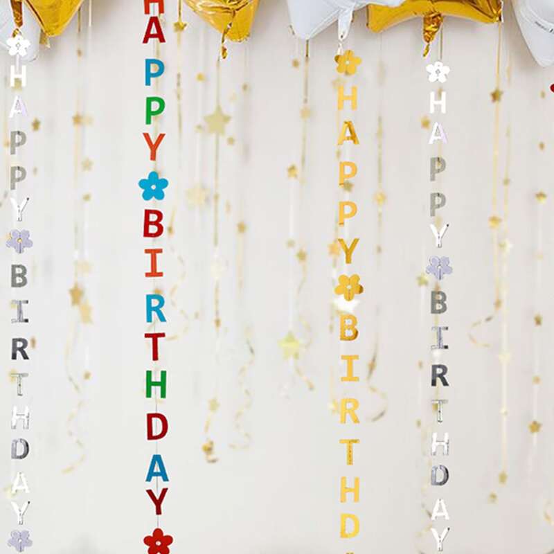 

1pc Letter Design Balloon Hanging Garland, Multicolor