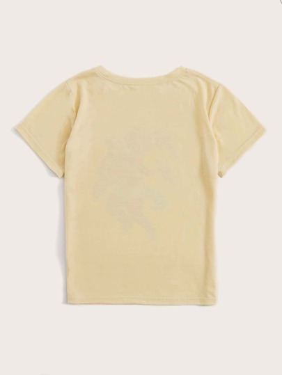 Camiseta de manga corta con estampado de ángel