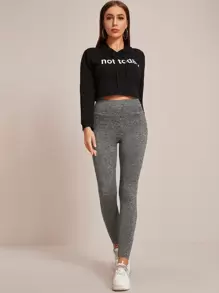 Mulvari Wide Waistband Solid Leggings