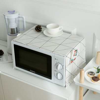 幾何学柄 電子レンジカバー、バッグ、オーガナイザー、収納、キッチンデコレーション、家庭用品、母の日ギフト、寝室の装飾、ガーデン、キッチンデコレーション、夏、ビーチ、トラベルエッセンシャルズ、ルームデコレーション、スクイーズ、卒業