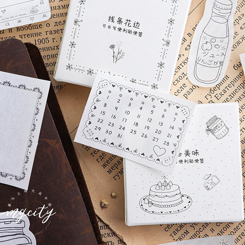 

40sheets Boxed Simple Pattern Sticky Note