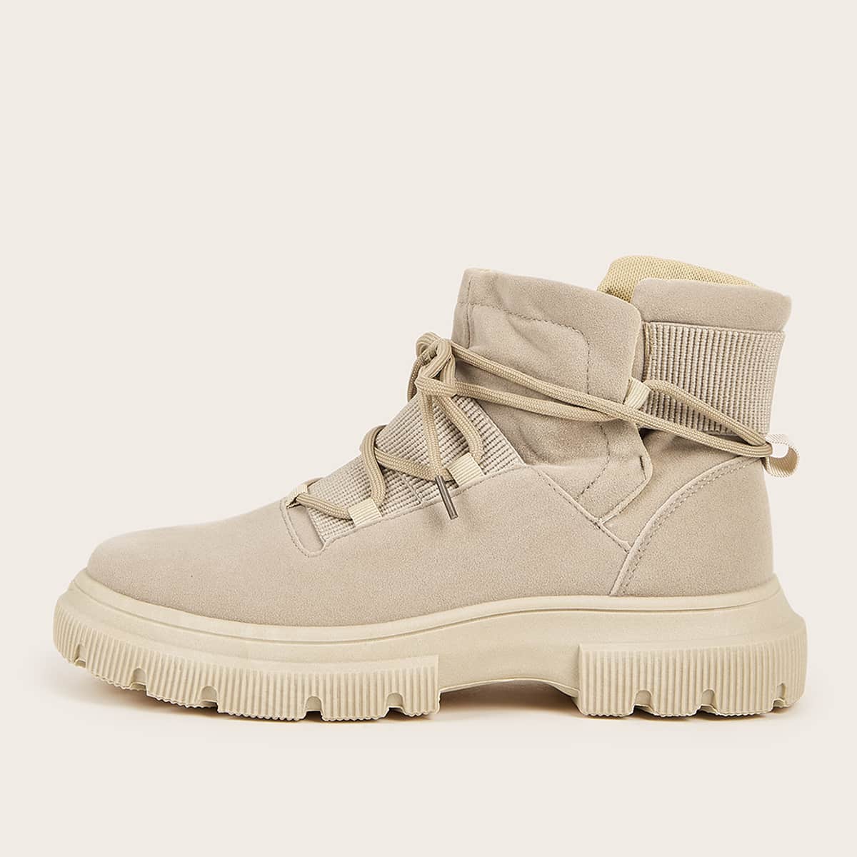 

Guys Lace-up Front Ankle Boots, Beige
