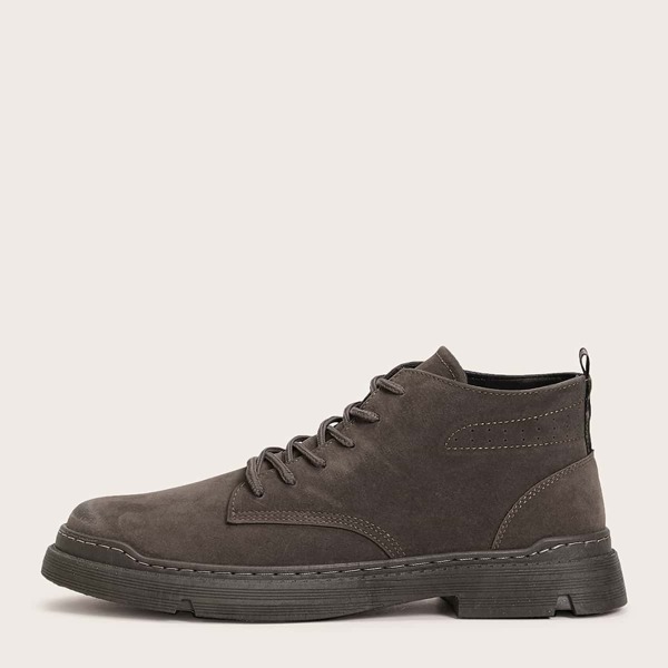 

Men Lace-up Martin Boots, Coffee