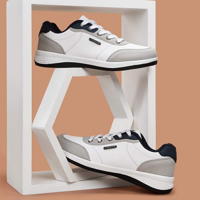 

Guys Letter Graphic Lace-up Sneakers, White