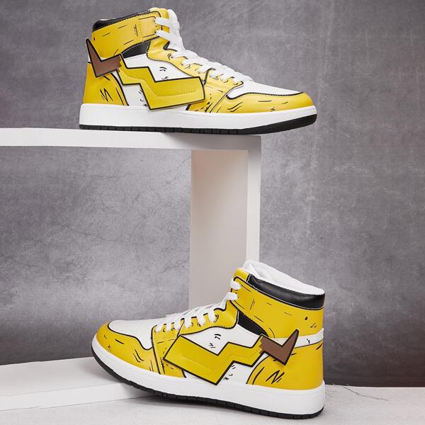 

Men Two Tone Lace-up Front Sneakers, Multicolor